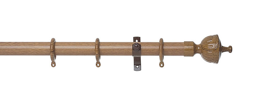 wooden curtain rod