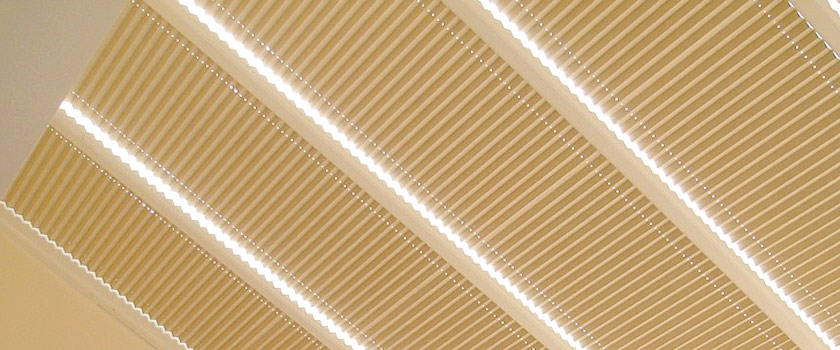 pleated roof blind