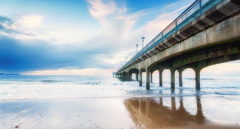 Bournemouth Beach with Boscombe Pier